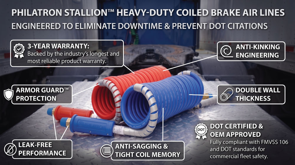 philatron stalion brake air lines red and blue