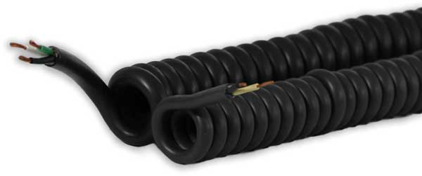 Power Coiled Cable  Retractable Power Cable